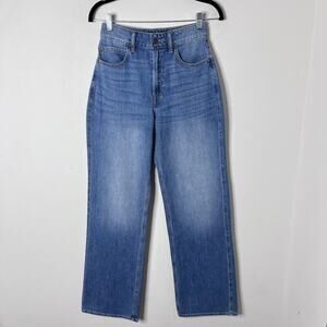 Hollister Women's Wide Leg Jeans 0 Long Ultra High-Rise Vintage Baggy Pant Denim